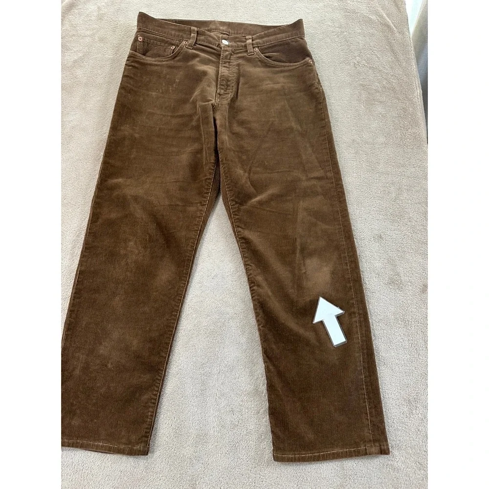 Buck Mason Ford Standard Pants Mens Size 31x34 Brown Corduroy Stretch Casual